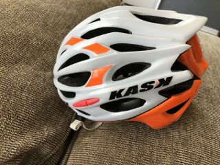 Kask Mojito Bicycle Cycling Helmet Rare Orange & White Authentic Italy  2