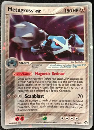 Pokemon Ex Power Keepers Metagross Ex 95/108 Ultra Rare Played Fast