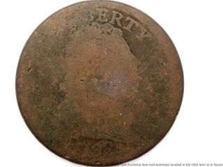 Rare Scarce 1798 Draped Bust One Cent Penny Us United States Copper Coin 1c