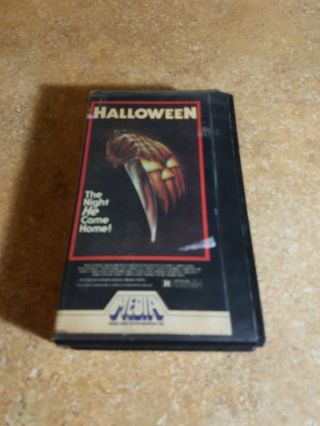 Halloween Rare Media Home Entertainment Vhs Movie 1981,  Plays Perfect,  Hard Case