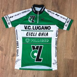 Velo Club Lugano Assos Switzerland Rare Vintage Cycling Jersey Size L
