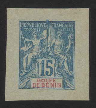 1893,  France Benin 15c Envelope Cut,  Golfe De Benin,  Rare