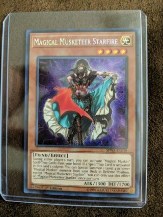 Yugioh Magical Musketeer Starfire - Spwa - En019 (1st Ed.  Secret Rare)