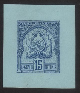 1893,  Tunisia,  15c,  Envelope Cut,  Rare