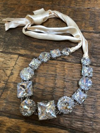 Kate Spade Rare Crystal Kaleidoscope Glowing White Bridal Incredible Necklace