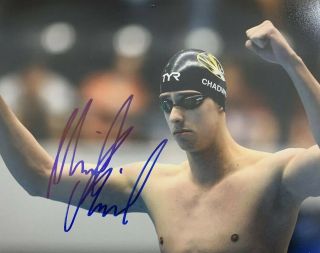 Michael Chadwick Hand Signed 8x10 Photo Swimming Olympics Authentic Rare Auto