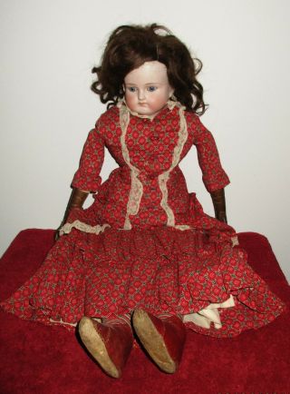 Rare Antique Abg German Closed Mouth Doll 639 10,  22 ",  Turned Shoulder