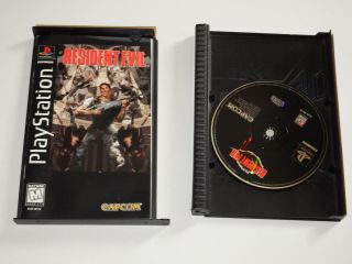 RESIDENT EVIL FOR SONY PLAYSTATION PS1 SYSTEM COMPLETE IN RARE LONG BOX 6