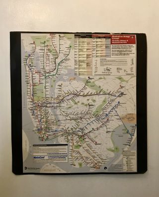 Vtg Rare Mta York City Subway Transit Route Map 1995