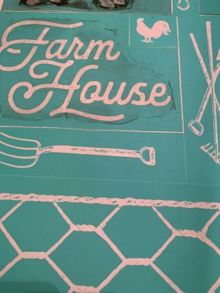 Chalk Couture Transfer,  Farm House,  RARE HTF 8