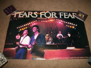 Rare Tears For Fears Promo Poster 1985 - Store Display 24 X 36