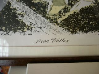 Rare Vintage PINE VALLEY GOLF CLUB Framed Course Map 1 Rated Course on Earth 2