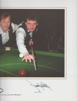 ALEX HIGGINS & JIMMY WHITE SNOOKER RARE AUTOGRAPHED XLARGE CARD PICTURE 6