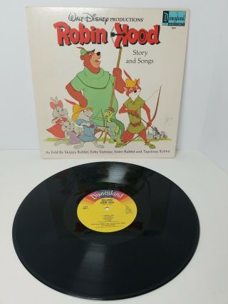 Rare Robin Hood Story And Songs Vinyl Lp 1973 Us Walt Disney