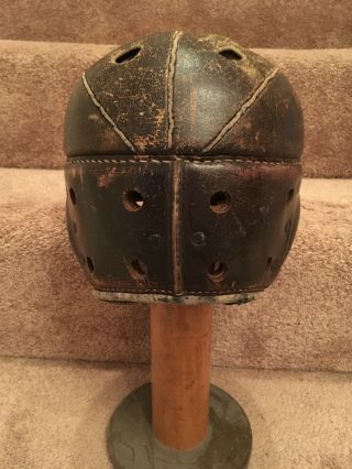 Antique Old Vintage 1930s - 1940s Adult Wilson Very Rare Leather Football Helmet 6