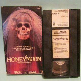 Honeymoon Vhs (till Death Do Us Par) T Horror Gore Blood Cult Rare Scary Rated R