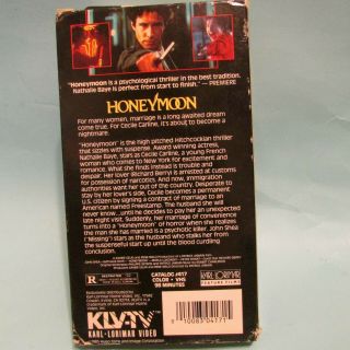 HONEYMOON VHS (TILL DEATH DO US PAR) T HORROR GORE BLOOD CULT RARE SCARY RATED R 2