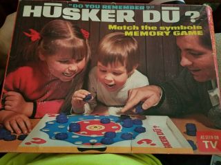 1970 Vintage Husker Du ? Board Game Memory Matching - Regina Rare