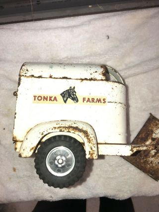 Vintage Tonka 1959 Horse Farm Trailer Only White Rare