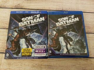 Son Of Batman (blu - Ray,  Dvd,  Digital,  2014) Oop W/ Rare Embossed Slipcover