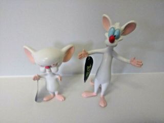 1997 Pinky And The Brain Animaniacs Rare Bendable Action Figures