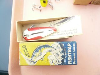 Larson Bait Fishtrap 5/8 Oz Gorgeous Orig Rare Box,  Unusual 3 " Collect Vintage