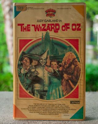 The Wizard Of Oz Vhs Mgm Ua 1985 Clamshell Rare B&w & Color Viddy Oh Kids Movie
