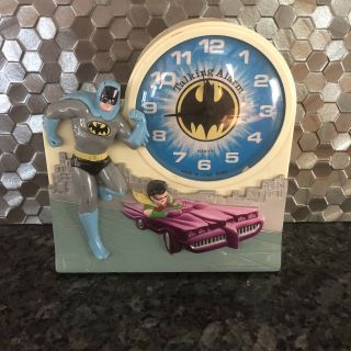 Vintage - Batman And Robin Clock By Janex Corp - 1974 Very Rare Dc