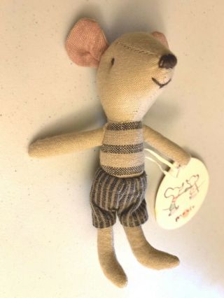 Maileg Vintage Mouse With Rare Linen Ears