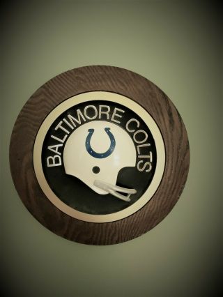 Baltimore Colts Helmet 1970s Vintage Wall Plaque Fast Ship Rare