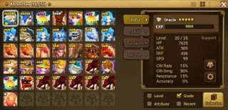 G:230 Europe Summoners War Starter Account With Light Oracle (rare)