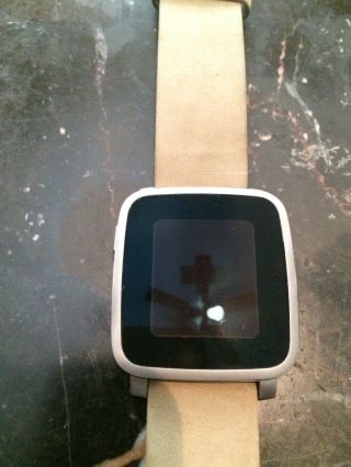 Pebble Time Steel RARE Grey Smartwatch 38mm Stainless Steel 6