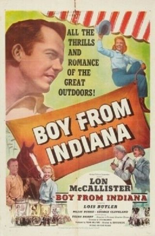 Boy From Indiana Rare Film Dvd 1950 Lon Mccallister