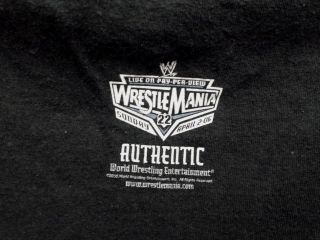 THE UNDERTAKER Rare WWE WRESTLEMANIA 22 Black T - Shirt Mens XL 4