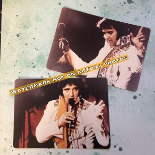 2 Rare Vintage Elvis Photos On Stage In The 70’s Wow