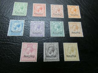 Rare British Nauru 1916 Sg1 - Sg12 Mm Full Set €200 George V $$$