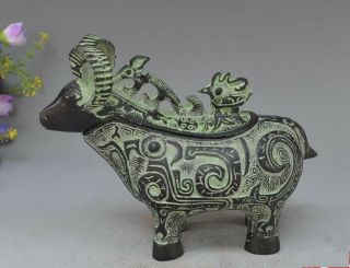 Collectibles Rare Old Chinese Bronze Hand Carved Sheep Statue