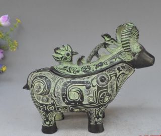 Collectibles Rare old Chinese bronze Hand carved sheep statue 2