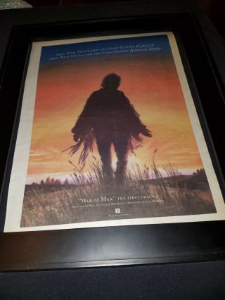 Neil Young War Of Man Rare Radio Promo Poster Ad Framed
