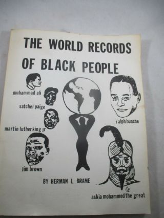 Rare 1979 The World Records Of Black People By Herman L.  Brame Portland Oregon