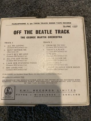 Rare Official Reel To Reel Twin Track George Martin Off The Beatles Track 2