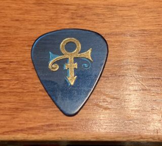 Prince Icon Symbol Clear Blue Guitar Pick - 2000 Greatest Hits Tour.  RARE 2