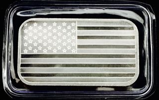 American Flag 1 Oz Silver Bar Ultra Rare Flawless$$$nr728