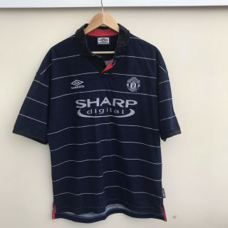 Rare Vintage Manchester United Umbro Away Shirt 1999/00 Season