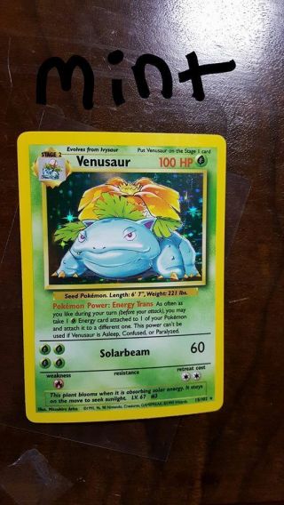 Pokemon cards 1st Base set RARE HOLO Blastoise Alakazam Charizard Venusaur M NM 2