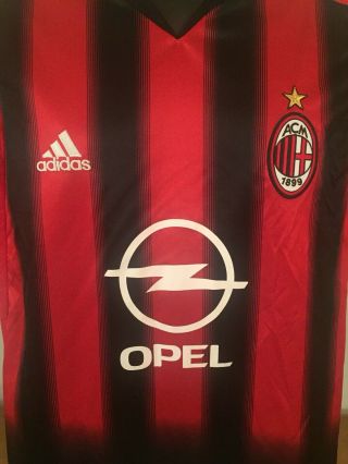 AC Milan Home Shirt 2004/05 MALDINI 3 Small Vintage Rare 3