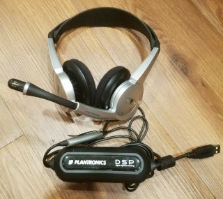 Rare Plantronics Gamecom Pro 1 Digital Stereo Noise Canceling Headset