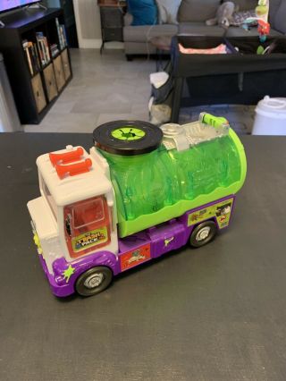 The Trash Pack Green Purple Garbage Sewer Truck Moose Toys Rare 2
