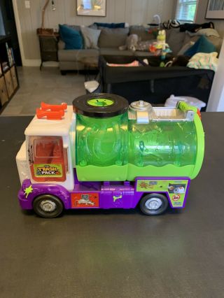 The Trash Pack Green Purple Garbage Sewer Truck Moose Toys Rare 7