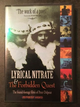 Lyrical Nitrate And The Forbidden Quest Dvd Out Of Print Rare Peter Delpeut Oop